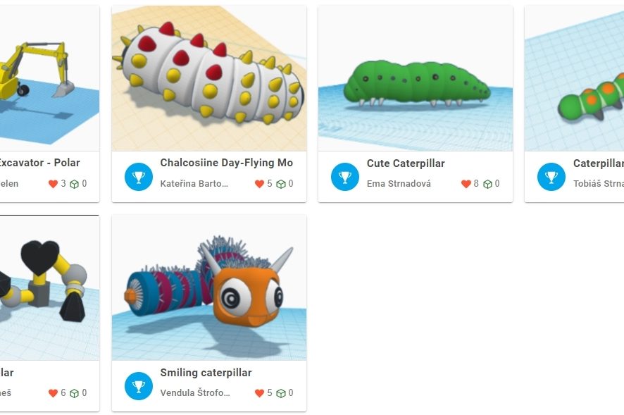 Caterpillar Design Challenge - úspěšná housenka Eduardo