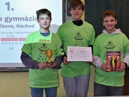 Náboj Junior - první i třetí místo pro Jiráskovo gymnázium