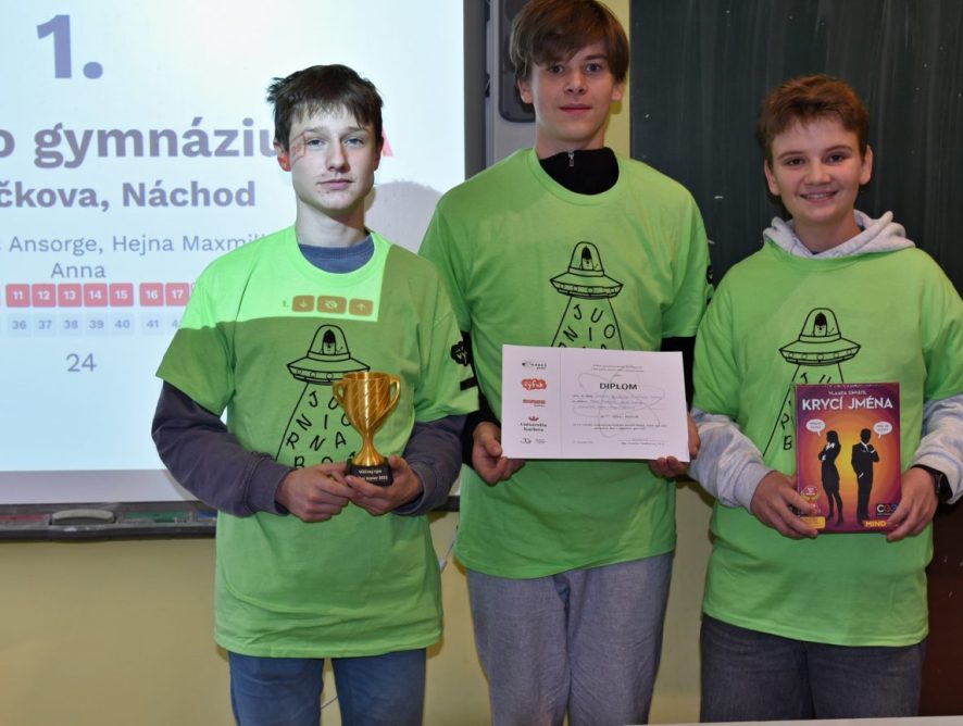 Náboj Junior - první i třetí místo pro Jiráskovo gymnázium